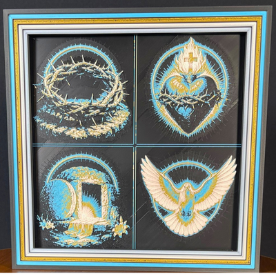 Sacred Heart Framed Layered 3D Art