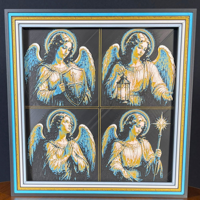 Guardian Angel Framed Layered 3D Art