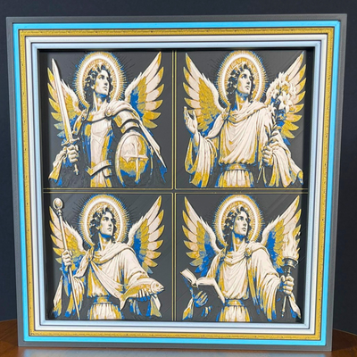 Heavenly Angel Framed Layered 3D Art