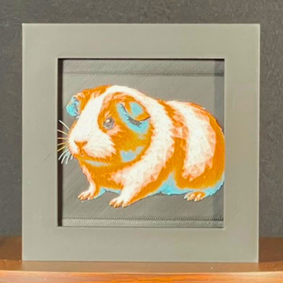 Guinea Pig Geometric Layered Art