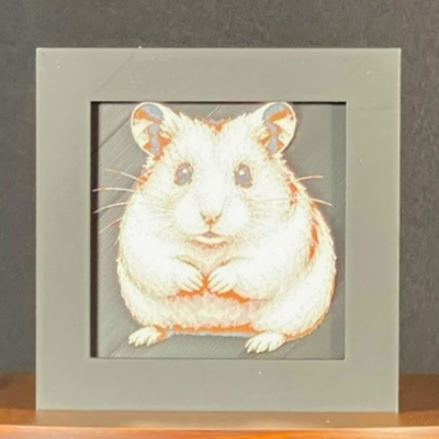 Hamster Geometric Layered Art