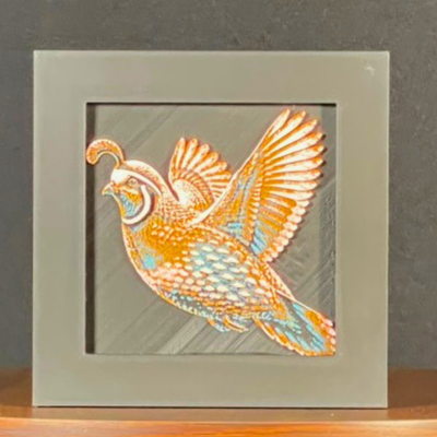Quail Geometric Layered Art
