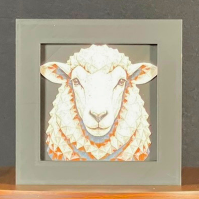 Sheep Geometric Layered Art