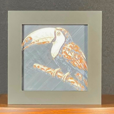 Toucan Geometric Layered Art