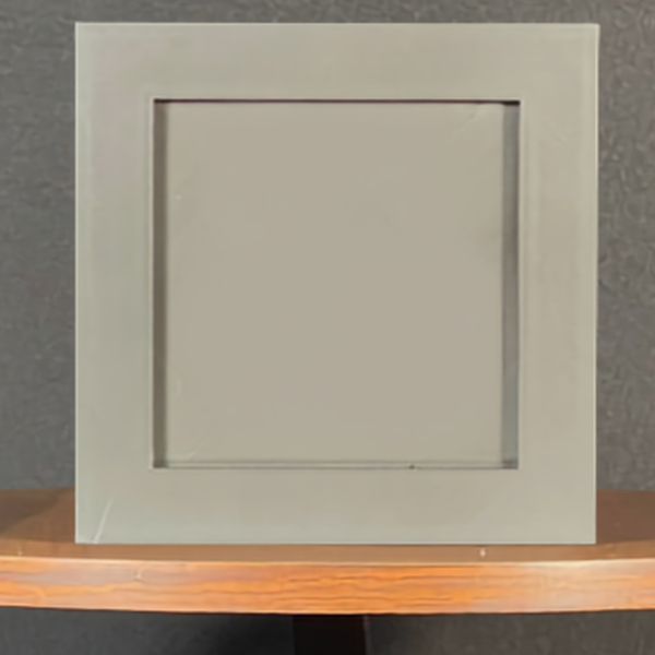 Empty single-panel charcoal matte display frame, shown as the included standard black frame option on the WTx3D homepage.