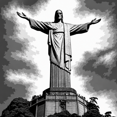 Christ the Redeemer Framed Layered 3D Art