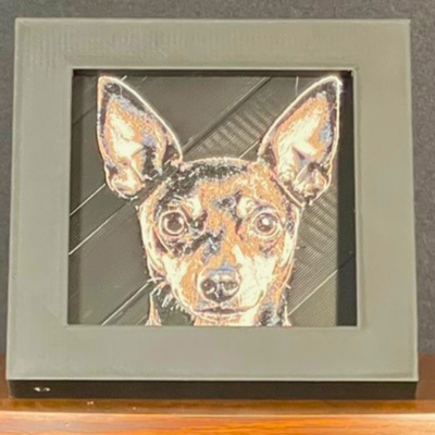 Chihuahua Framed Layered 3D Art