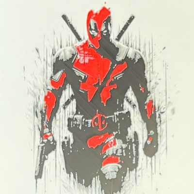 Red Shadow Character Framed Layered 3D Art