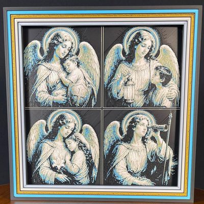 Guardian Angel Framed Layered 3D Art