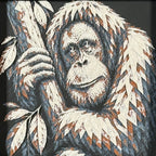 Orangutan Geometric Curated 4-Pack Framed 3D Layered Art