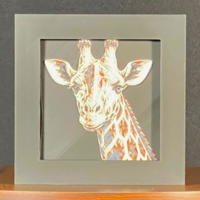 Giraffe Geometric Layered Art
