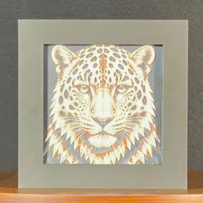 Leopard Geometric Layered Art