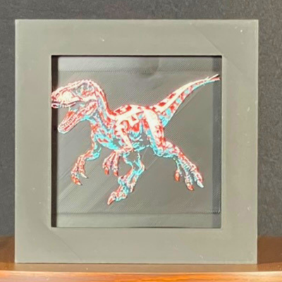 Raptor Geometric Layered Art