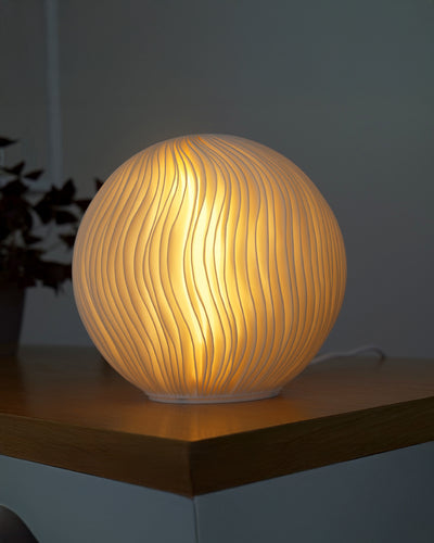 Black Throated Wind 3D printed lamp, additional product photo.