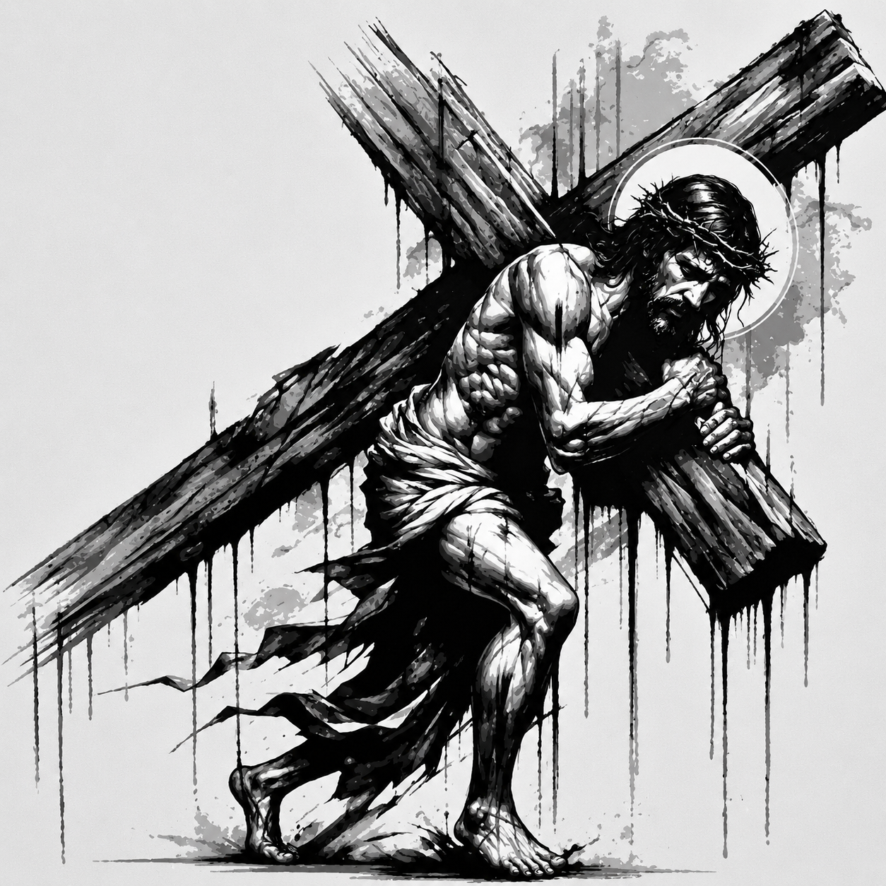 Framed 3D layered art piece featuring Christ the Redeemer overlooking Rio de Janeiro in dramatic grayscale. 