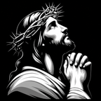 Praying Jesus Crown of Thorns Grayscale Faith Framed 3D Layered Art, framed 3D layered art.