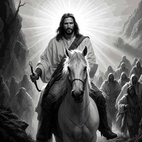 Jesus Triumphant Entry Grayscale Faith Framed 3D Layered Art