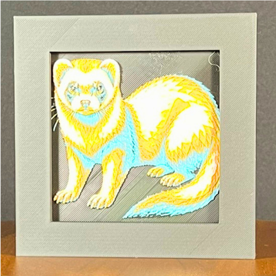 Ferret Geometric Layered Art