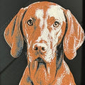 Framed 3D layered art piece featuring a highly detailed, textured portrait of a Vizsla dog with large floppy ears, expressive eyes, and a distinctive brown coat.