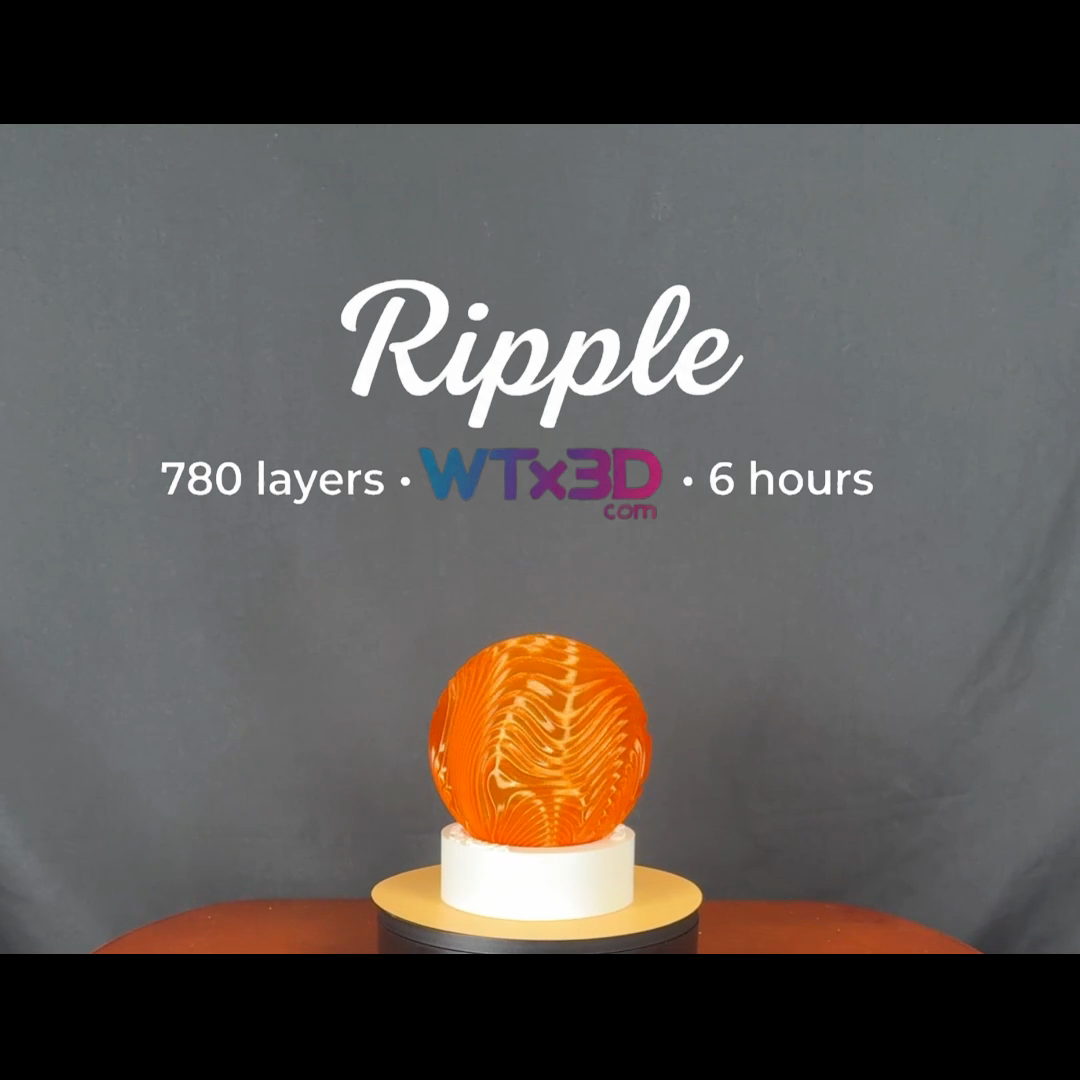 WTx3D-Ripple-Studio-3D-Printed-Lamp-orange-PLA-Unlit