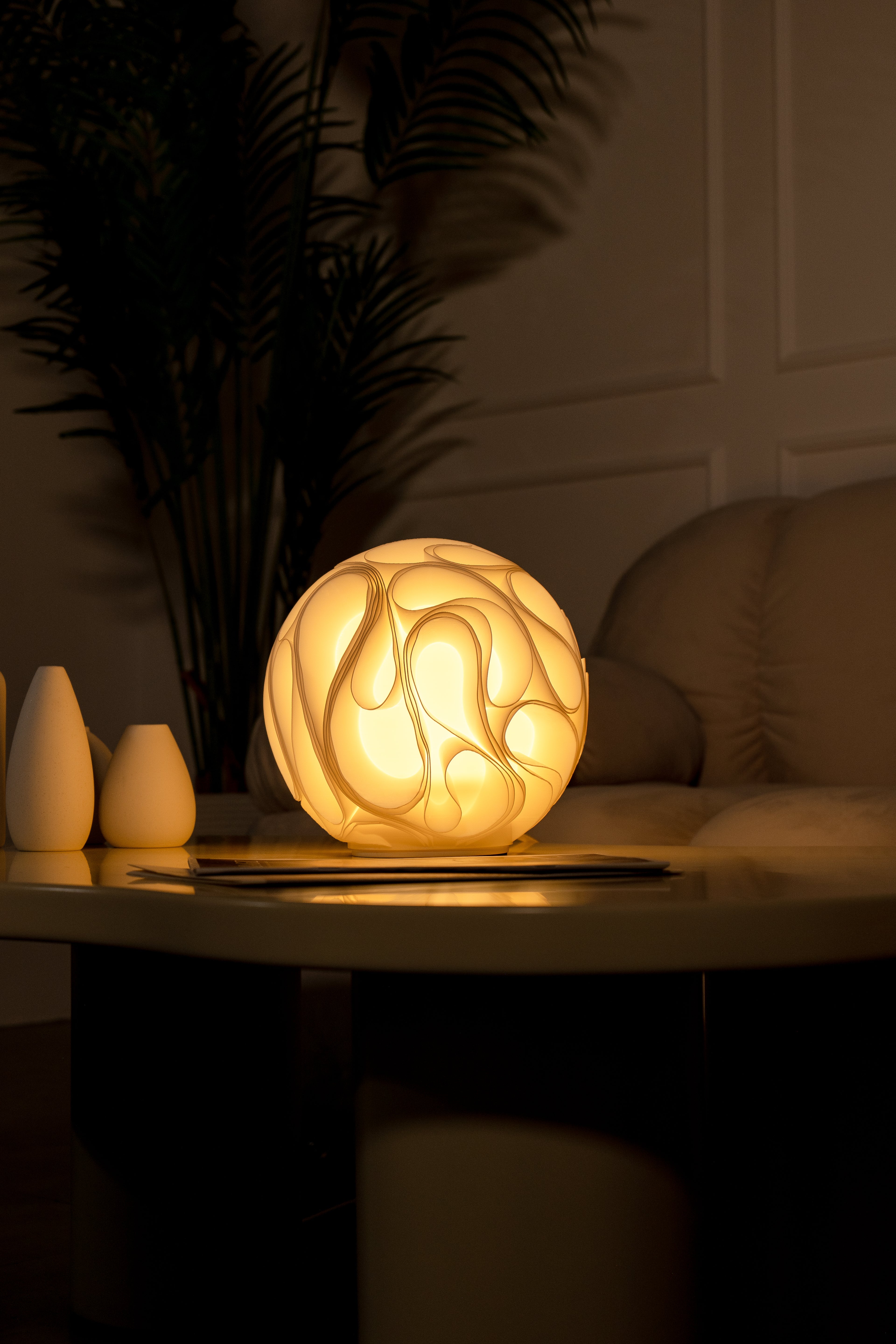 WTx3D-Touch-of-Gray-Large-3D-Printed-Lamp-White-PLA-Lit