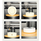 Turn on Your Love Light 3D printed lamp, close-up of the lamp base detail.