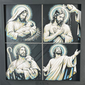 Nativity to Resurrection curated four-panel single framed 3D layered Christian art