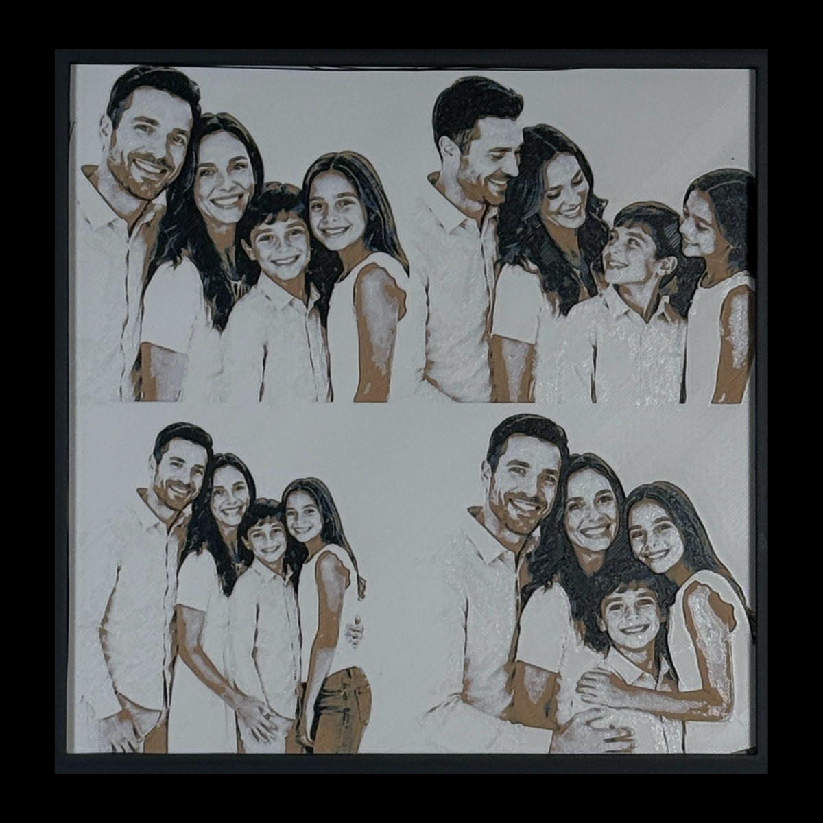 Framed family photo art