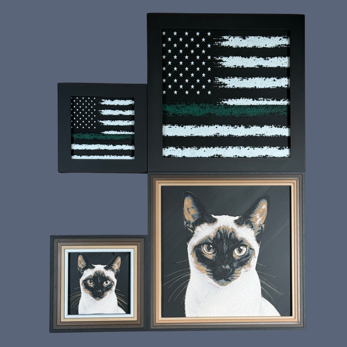 Small vs Large size comparison, shown at true scale