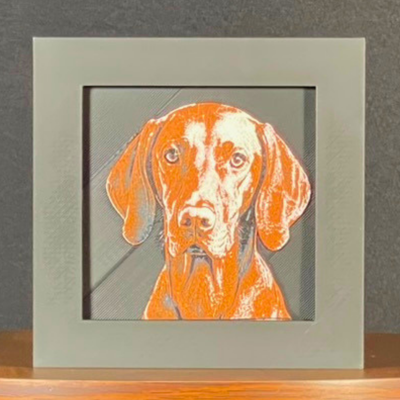 Vizsla Framed Layered 3D Art