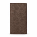 Brown travel wallet blank, closed