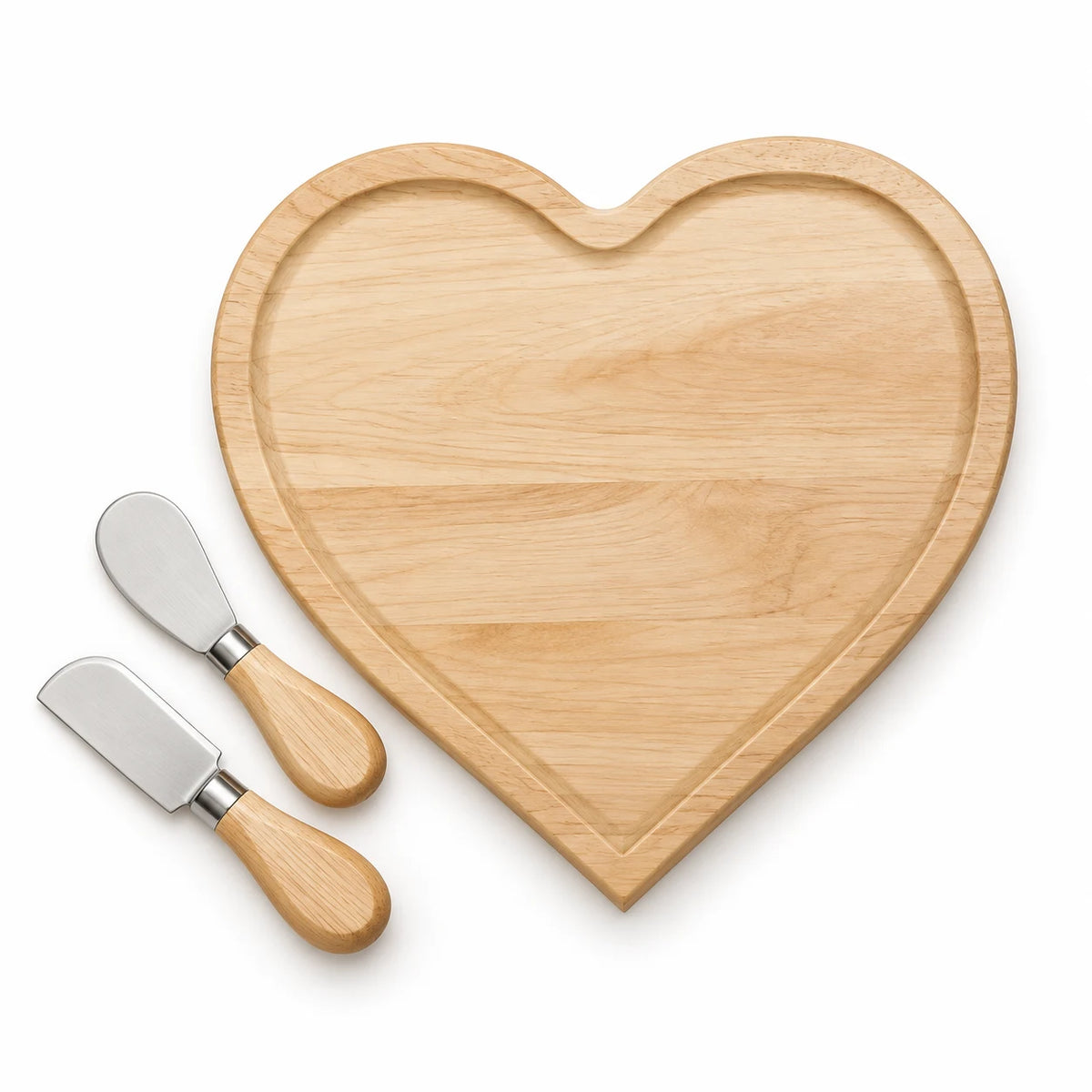 Heart-shaped cheese board set blank