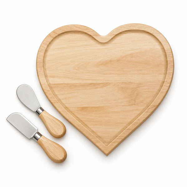 Heart-shaped cheese board set blank